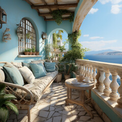 Obraz premium interior facing the sea