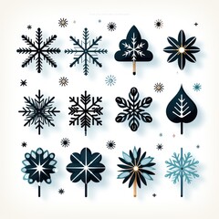 Winter's Whimsical Snowflake Doodles A Vector Image Celebrating Love