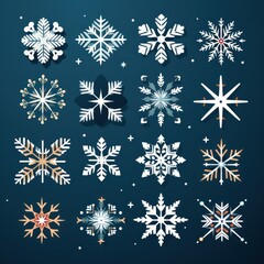 Fototapeta premium Winter's Whimsical Snowflake Doodles A Vector Image Celebrating Love