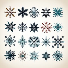 Winter's Whimsical Snowflake Doodles A Vector Image Celebrating Love