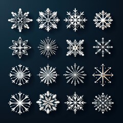 Winter's Whimsical Snowflake Doodles A Vector Image Celebrating Love