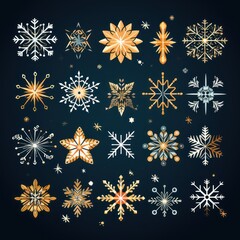 Winter's Whimsical Snowflake Doodles A Vector Image Celebrating Love