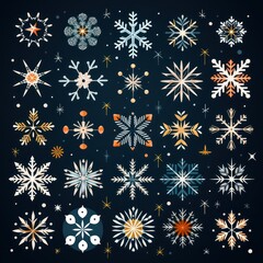 Winter's Whimsical Snowflake Doodles A Vector Image Celebrating Love