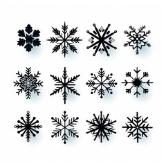 Obraz premium Winter's Whimsical Snowflake Doodles A Vector Image Celebrating Love