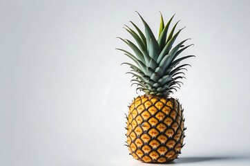 pineapple on the table with white isolated background