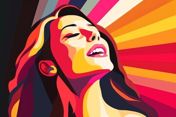 Bold Sleek Graphical Minimalist Female Profile Design