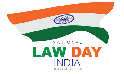 law day india. background, banner, card, poster, template. Vector illustration.