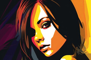 Bold Sleek Graphical Minimalist Female Profile Design