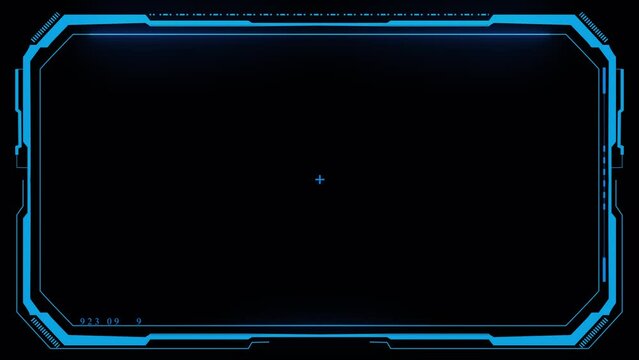 4K 3D Futuristic viewfinder Futuristic HUD video frame Digital technology plexus lines background. template. Frame element. viewfinder Interference. Hologram VHS Noise Background In Hi Future Frame.