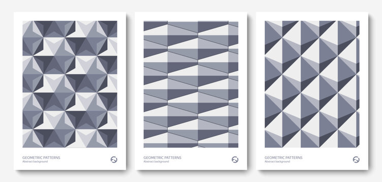 sometric geometric pattern gray cubes. Endless cubic background, seamless texture, vector illustration