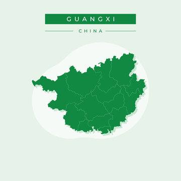 Vector illustration vector of Guangxi map China