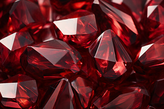 Macro Photo Of Red Gems Stone Garnet On A Background. Closeup Of Texture  Mineral. Banner Size. Wide Format. Stock Photo, Picture and Royalty Free  Image. Image 142273960.