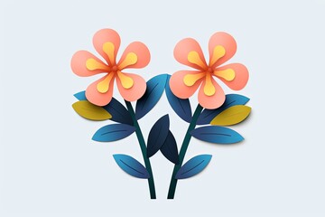 Colorful Vibrant Hand Drawn Radiant Unique Flowers Graphic Illustration Art