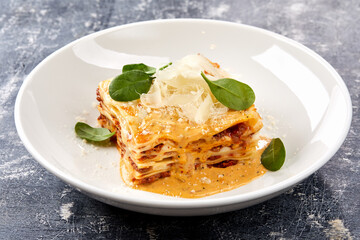 italian lasagna with minced meat