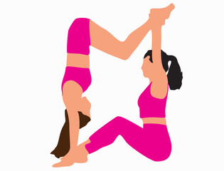 Obraz na płótnie Canvas womans doing yoga