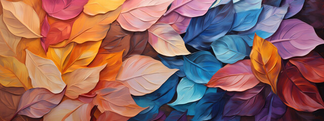 Fragment of multicolored organic flower texture painting. Abstract art background. oil on canvas, generative ai