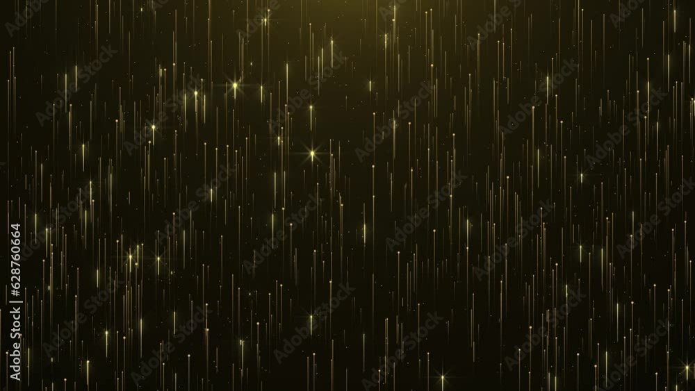 Poster abstract 4k shining glitter 3d lines droping particles animation new motion background. light flare 