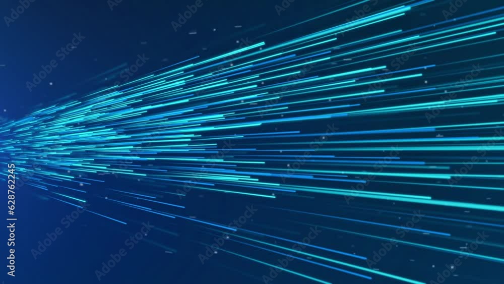 Poster 4k 3d neon line technology background. abstract application code cyberspace. data flow texture. scri