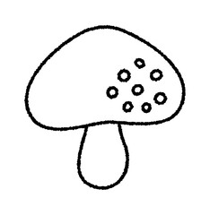 きのこの手書き線画ベクターイラスト／秋の植物・食材