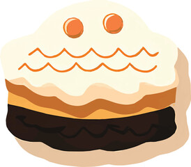 Delicious Dessert Delight, Cookie, Biscuit, Gingerbread and Cream