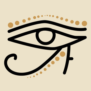 Egyptian symbol Ra. Vector illustration.