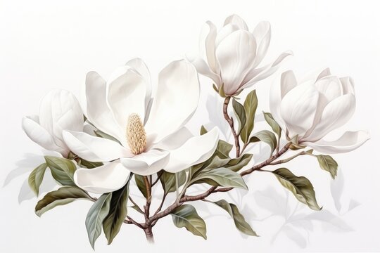 White Magnolia Watercolor Images – Browse 13,517 Stock Photos, Vectors, and Video | Adobe Stock