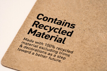 Contains recycled material