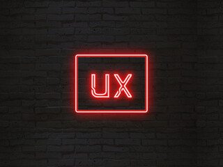 UX (ユーザーエクスペリエンス) のネオン文字