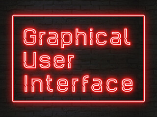 graphical user Interface (グラフィカルユーザーインターフェース) のネオン文字