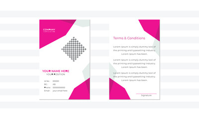 Modern vector id card template.