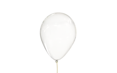 Fotobehang glossy transparent balloon  upright 3D CAD rendering isolated  © Stylecore