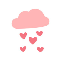 cloud with heart rain