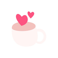 cup of coffee with heart smoke