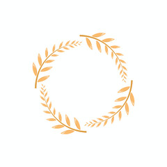 circular rice illustration vector, can be used for dsigen logo sticker label