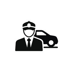 Car driver icon isolated on white background