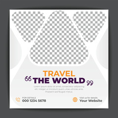 Travel holiday vacation or social media post banner