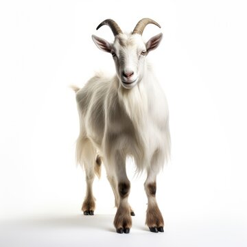 Goat in white background, AI generated Image