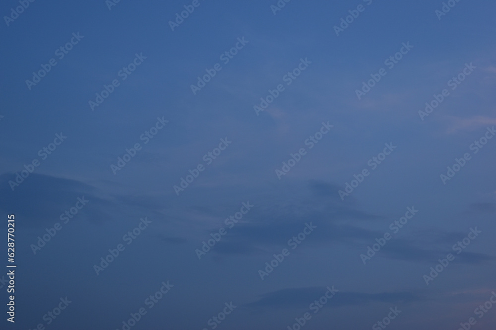 Wall mural beautiful blue sky and white fluffy cloud with in the evening, natural background
