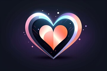 Diverse and Unique Minimalistic Sleek and Defined Heart Design Graphic