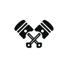Piston icon isolated on white background