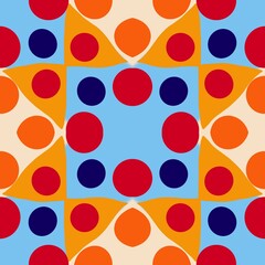 Seamless pattern retro vintage style 90 70s or 80s on Seamless pattern design.