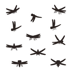 とんぼのシルエット　黒 © yurumarukko