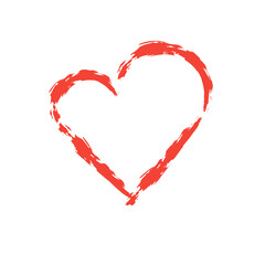 Obraz na płótnie Canvas hearts shape icon, red love icon