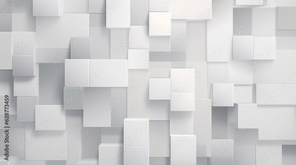 Leinwandbilder generative ai : vector abstract elegant white and grey background. abstract white pattern. squares t