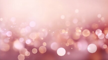 Fototapeta premium Generative AI : Vector abstract pastel Pale Pink and Champagne color bokeh background. Festive defocused lights.