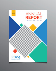 annual report cover design, business magazine cover page.