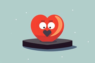 Fototapeta premium Diverse and Unique Minimalistic Sleek and Defined Heart Design Graphic