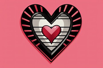 Diverse and Unique Minimalistic Sleek and Defined Heart Design Graphic
