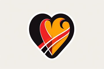 Diverse and Unique Minimalistic Sleek and Defined Heart Design Graphic