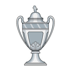 Vector graphic illustration of French Cup. French Football Trophy. © Dabelyu_lbs